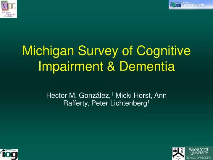 michigan survey of cognitive impairment dementia