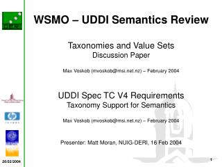 WSMO – UDDI Semantics Review