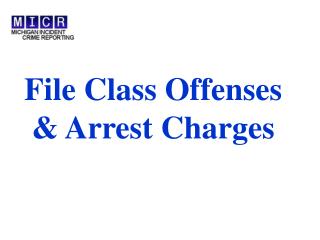 File Class Offenses &amp; Arrest Charges