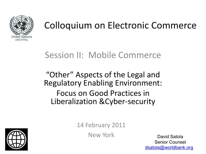 colloquium on electronic commerce