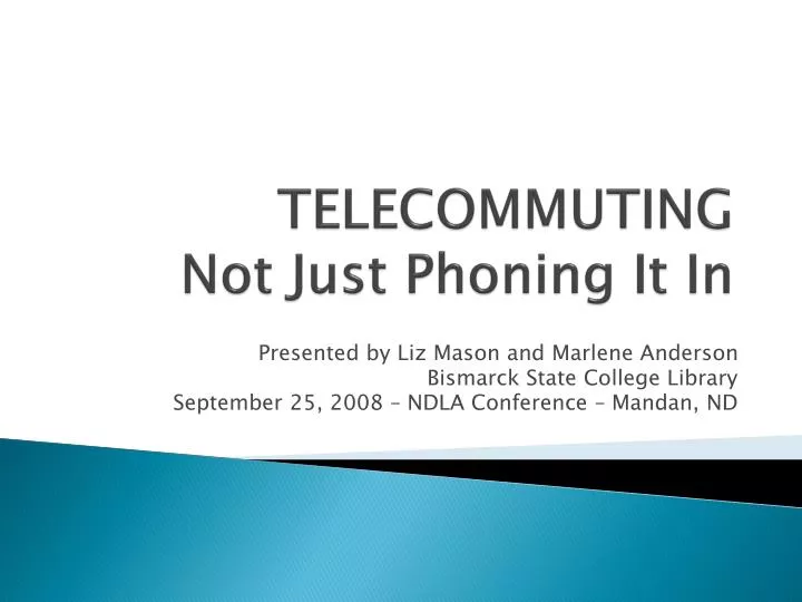 telecommuting not just phoning it in