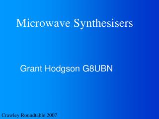 Microwave Synthesisers