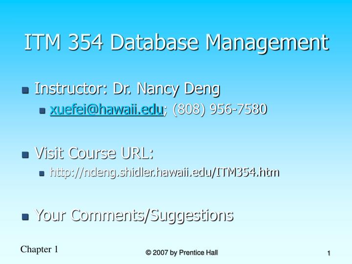 itm 354 database management