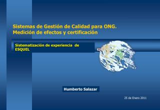 Sistemas de Gestión de Calidad para ONG. Medición de efectos y certificación
