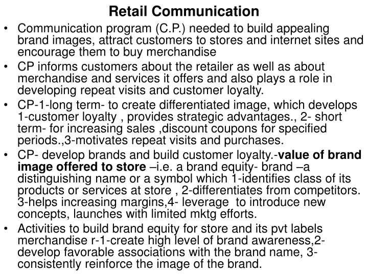 retail communication