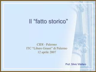 il fatto storico