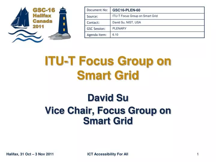 itu t focus group on smart grid