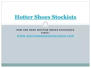 hotter shoes stockists