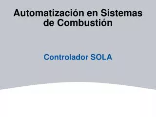 automatizaci n en sistemas de combusti n