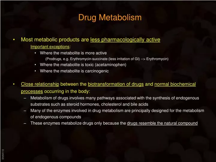 drug metabolism