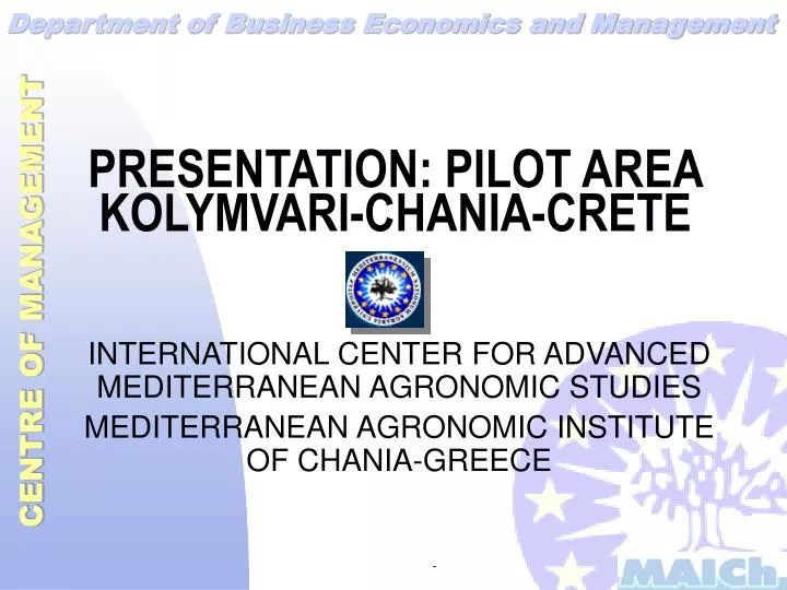 presentation pilot area kolymvari chania crete