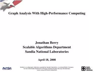 Graph Analysis With High-Performance Computing