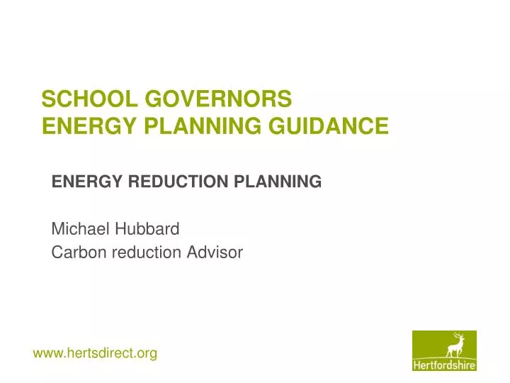 school governors energy planning guidance