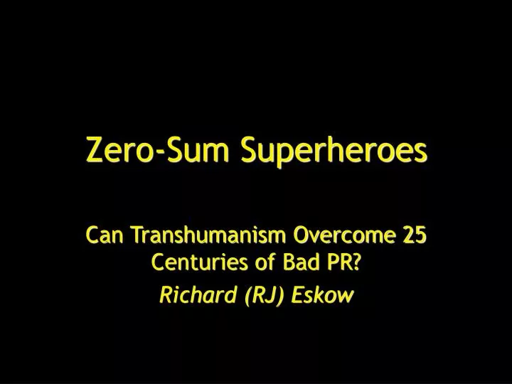 zero sum superheroes