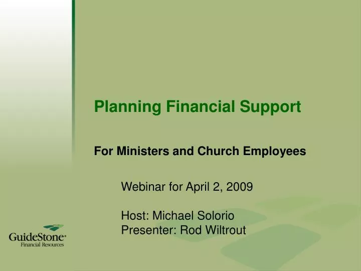 planning financial support