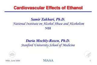 Cardiovascular Effects of Ethanol