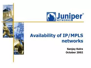 Availability of IP/MPLS networks