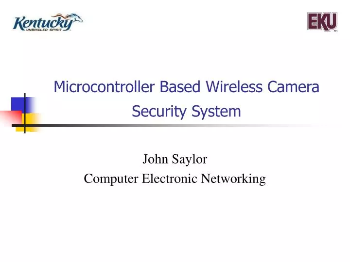 microcontroller based wireless camera security system