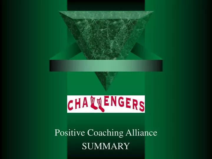 positive coaching alliance summary