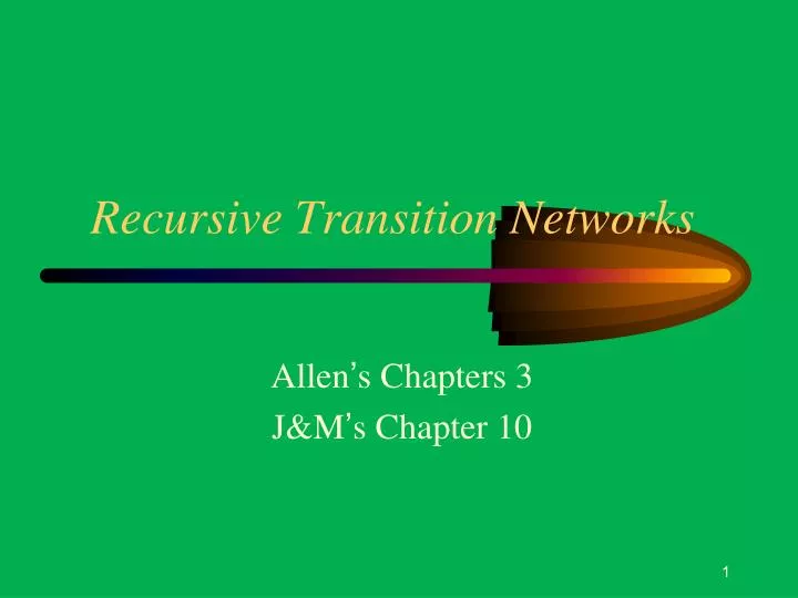 recursive transition networks