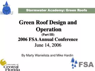 Stormwater Academy: Green Roofs