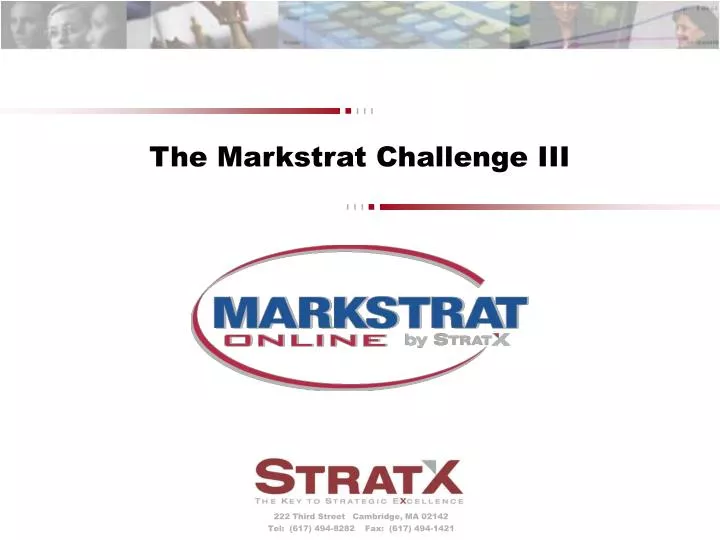 the markstrat challenge iii