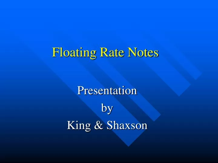 floating rate notes
