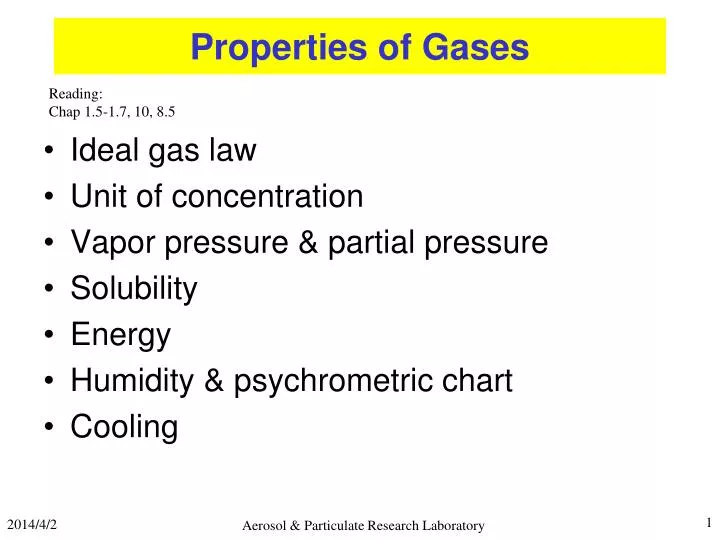 properties of gases