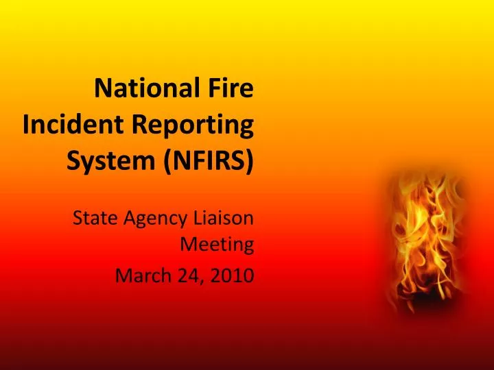 national fire incident reporting system nfirs