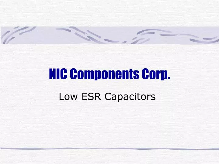 nic components corp