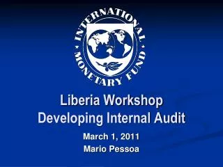 Liberia Workshop Developing Internal Audit