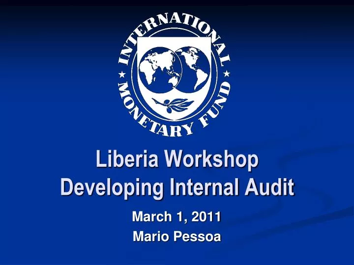 liberia workshop developing internal audit