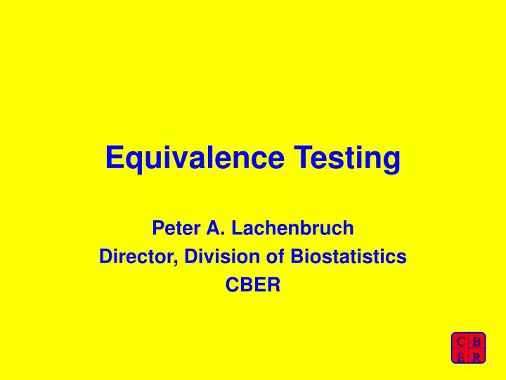 equivalence testing