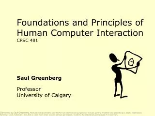 Foundations and Principles of Human Computer Interaction CPSC 481