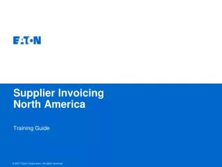 Supplier Invoicing North America
