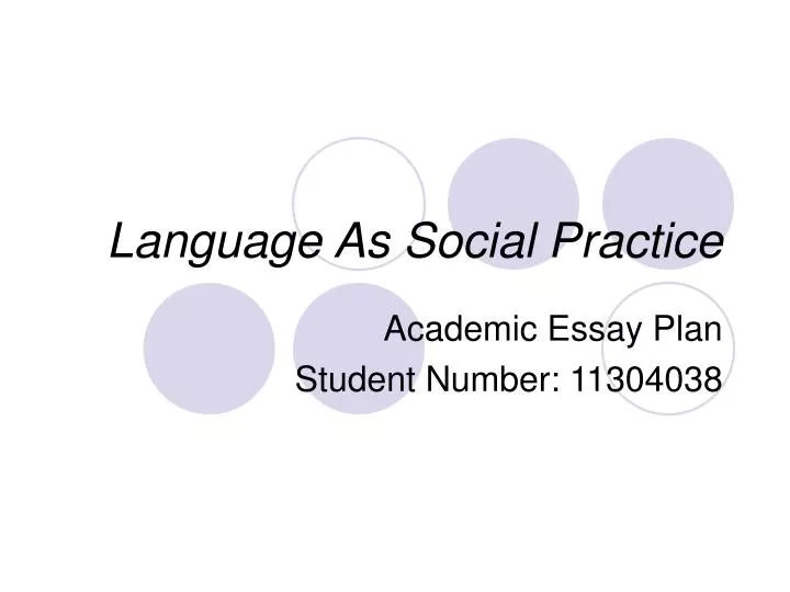 language as social practice