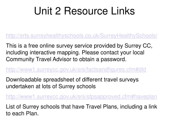 unit 2 resource links