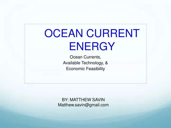 ocean current energy