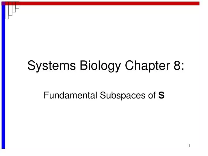 systems biology chapter 8