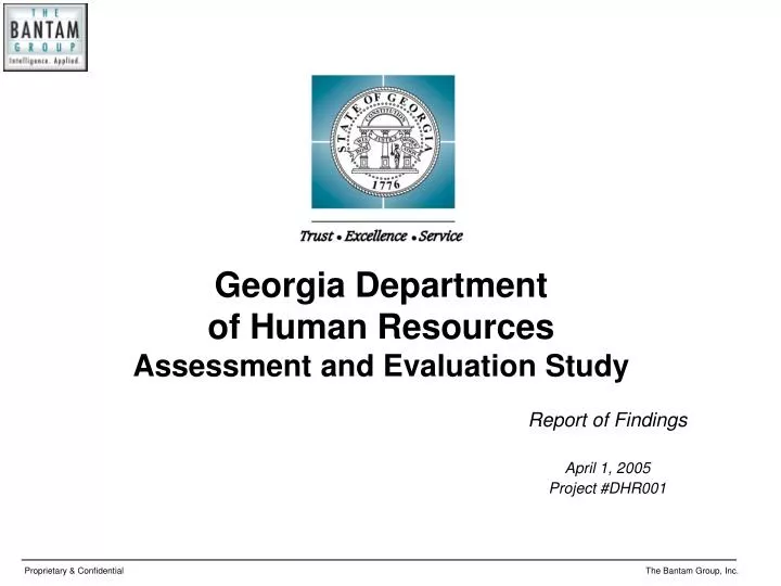 report of findings april 1 2005 project dhr001