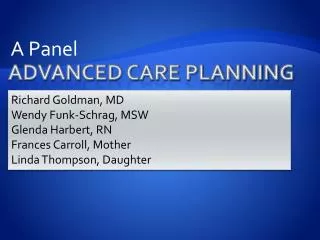Advanced care Planning