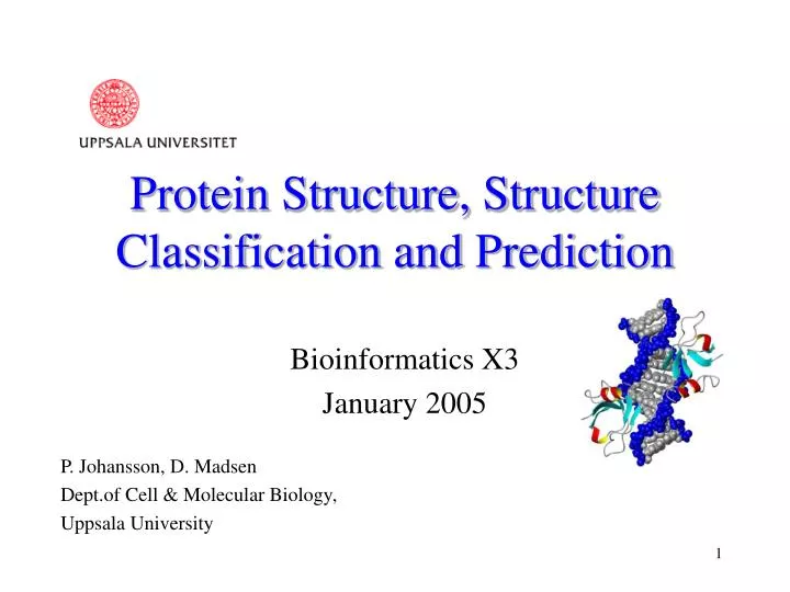 protein structure structure classification and prediction