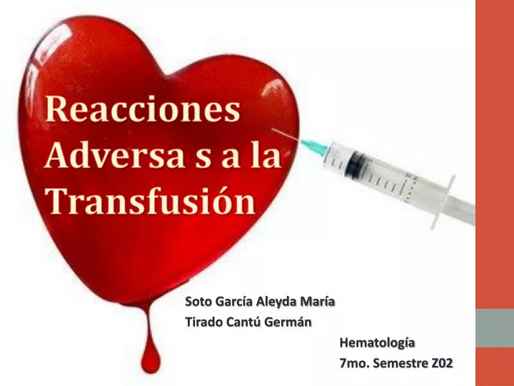 reacciones adversa s a la transfusi n