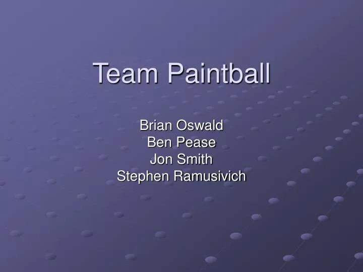 team paintball