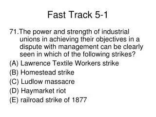 Fast Track 5-1