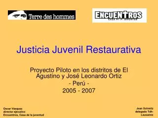 Justicia Juvenil Restaurativa