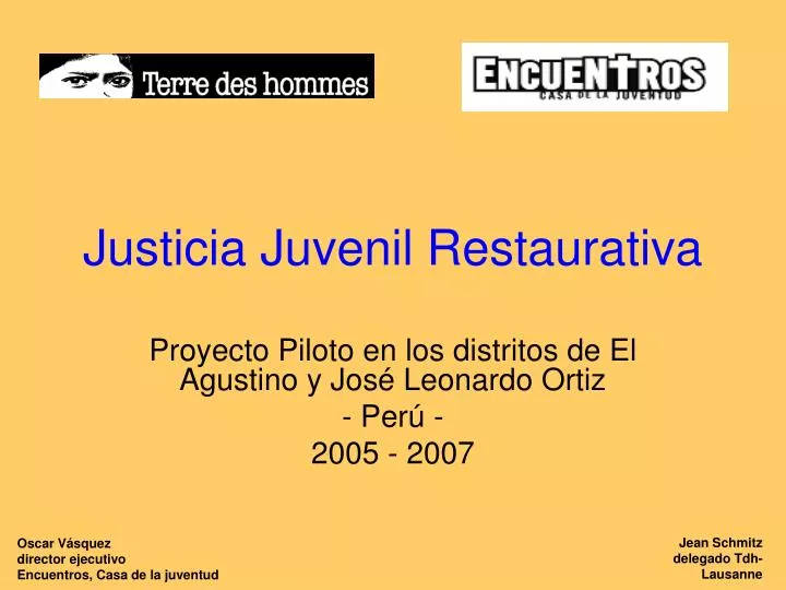 justicia juvenil restaurativa