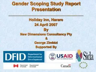 Gender Scoping Study Report Presentation __________________________________________