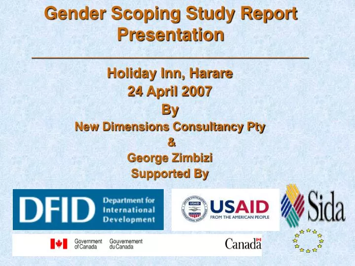 gender scoping study report presentation