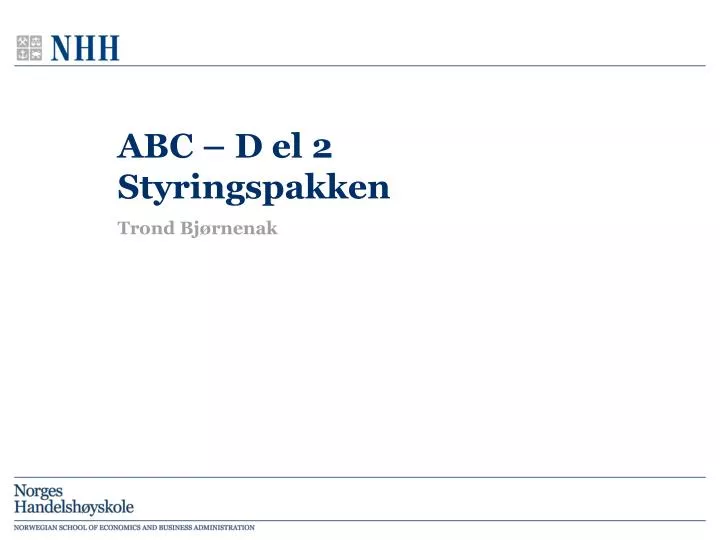 abc d el 2 styringspakken